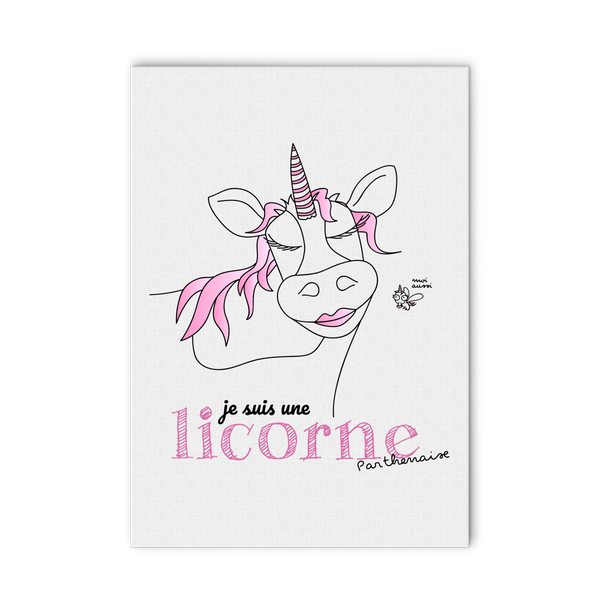 Tableau 35x50cm "Parthenaise Licorne"